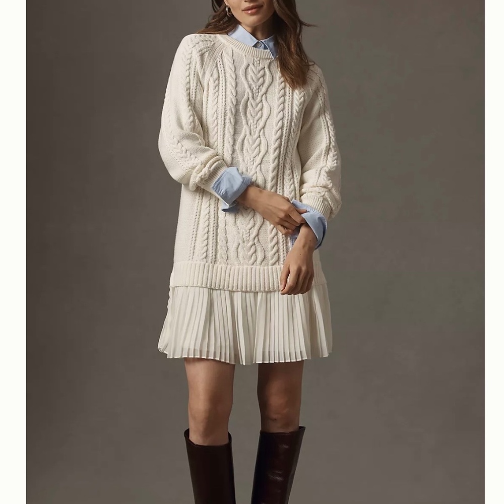 The Delphine Sweater Twofer Mini Dress